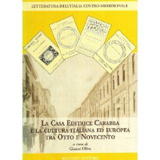 La Casa editrice Carabba e la cultura italiana ed europea tra Otto e Novecento (Letteratura dell'Italia centro meridional) (Italian Edition): 9788883192968: Books