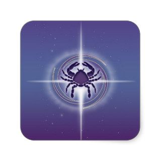 Cancer Horoscope Lavender Square Sticker