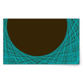 moon abstract art rectangle sticker