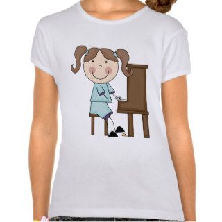 Stick Girl Playing Piano Shirt