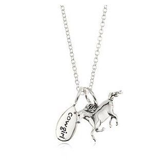 Girls Cowgirl and Horse Necklace: Jewelry
