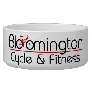 White Bloomington Cycle Dogbowl Dog Water Bowl