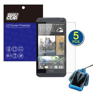 BIRUGEAR 5 Pack Crystal Clear Screen Protector for the new HTC One (AT&T, T Mobile, Sprint, Verizon) with *Screen Cleaner Strap*: Cell Phones & Accessories
