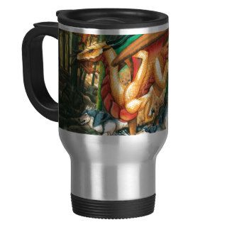 Dragon Running with Wolves by Carla Morrow Mugs