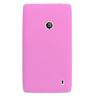 Silicone Skin Cover for Nokia Lumia 521, Pink: Cell Phones & Accessories