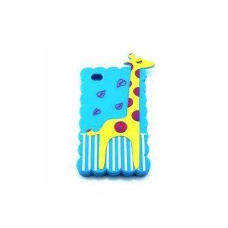 JBG Sky Blue iphone 5 Cartoon Giraffe Style Soft Silicone Case Cover Protective Skin Compatible for Apple iPhone 5 5G 5th: Cell Phones & Accessories
