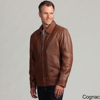 Izod Men's Lambskin Leather Moto Jacket Izod Jackets