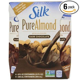 Silk Dark Chocolate Almond Milk 4 Pack, 8 Ounce (Pack of 6) : Grocery & Gourmet Food