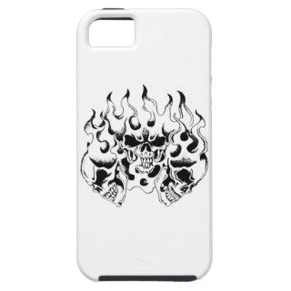 Three Skulls with Flames iPhone 5 Cover