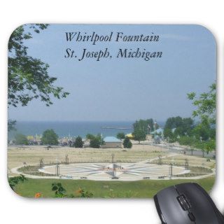 Whirlpool Fountain St. Joseph, Lake Michigan MI Mouse Pads