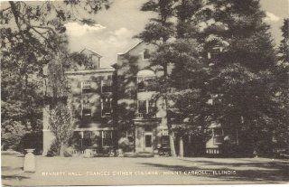 1940s Vintage Postcard   Bennett Hall   Frances Shimer College   Mount Carroll Illinois: Everything Else