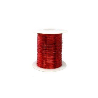 Magnet Wire, Enameled Copper Wire, 22 AWG, 8 oz, 254' Length, 0.0263" Diameter, Red: Metal Wire: Industrial & Scientific
