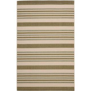Safavieh CY7062 234A18 Courtyard Collection Indoor/Outdoor Area Rug, 4 Feet by 5 Feet 7 Inch, Beige and Green  