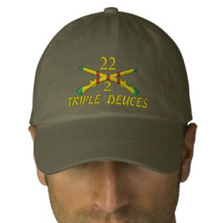 2/22nd Infantry Crossed Rifles Embroidered Hat