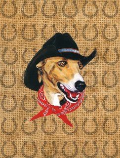 Greyhound Dog Country Lucky Horseshoe Flag Canvas House Size : Other Products : Patio, Lawn & Garden