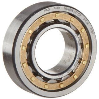 FAG NU236E M1 C3 Cylindrical Roller Bearing, Single Row, Straight Bore, Removable Inner Ring, High Capacity, Brass Cage, C3 Clearance, 180mm ID, 320mm OD, 52mm Width: Industrial & Scientific