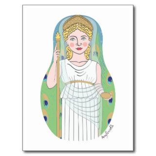 Roman Goddess Juno Matryoshka Postcard