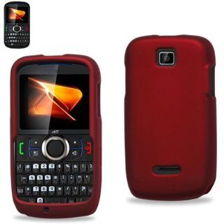 Red Hard Rubberized Case Cover For Motorola THEORY WX431: Cell Phones & Accessories