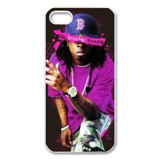 DiyPhoneCover Custom American Rap Singer "Lil Wayne" Printed Hard Protective White Case Cover for Apple iPhone 5 DPC 2013 14121: Cell Phones & Accessories