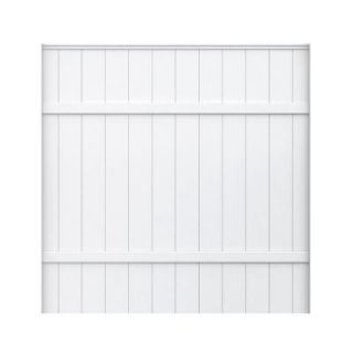 Veranda 68 in. x 68 in. Vinyl Windham White Fence Panel   Unassembled 153149