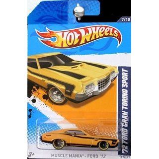 Hot Wheels Yellow Black Trim 72 1972 Ford Gran Torino Sport Muscle Mania Ford 2012 7 of 10 117/247: Toys & Games