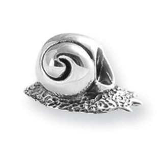 Sterling Silver Reflections Snail Bead QRS252: Bead Charms: Jewelry