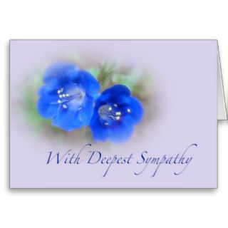 Sympathy   Blue Wildflower Cards