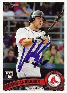 Lars Anderson 2011 Topps Autograph Rookie Card RC #254 Red Sox: Sports Collectibles
