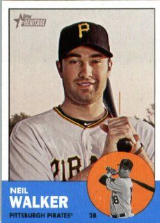2012 Topps Heritage 259 Neil Walker   Pittsburgh Pirates (ENCASED MLB Trading Card): Sports Collectibles