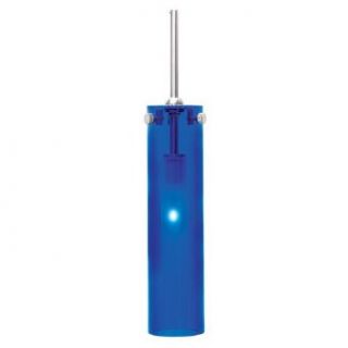 Top SI Coax 1 Light Mini Pendant Glass Color: Blue, Finish: Polished Chrome, Mounting Type: Pendant with Canopy/Transformer   Ceiling Pendant Fixtures  