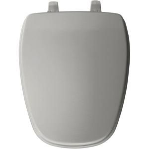BEMIS Elongated Closed Front Toilet Seat in Silver 124 0215 162