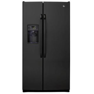 GE 25.9 cu. ft. Side by Side Refrigerator in Black GSHF6HGDBB