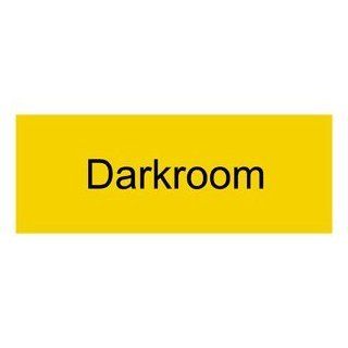 Darkroom Black on Yellow Engraved Sign EGRE 295 BLKonYLW Wayfinding : Business And Store Signs : Office Products