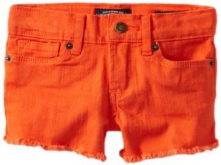 Lucky Brand Girls 2 6X Colored Short, Orange Tangerine Tango, 5: Clothing