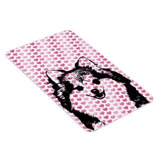 Valentines   Pomeranian Silhouette Rectangle Magnet