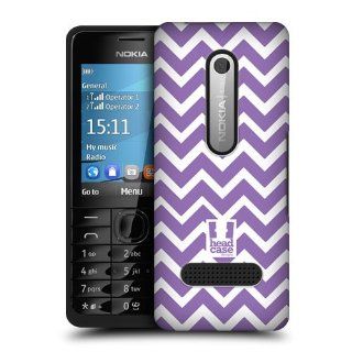 Head Case Designs Purple Chevron Pattern Hard Back Case Cover for Nokia 301: Cell Phones & Accessories