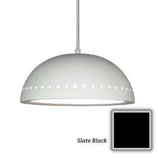A19 P306 A30 Slate Black Islands of Light Contemporary / Modern "Gran Cyprus" One Light Pendant from the Islands of Light Collection   Ceiling Pendant Fixtures  
