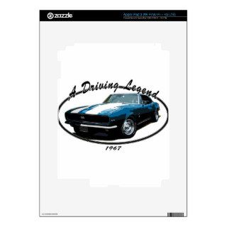 1967 CAMARO RS SS BLUE DECAL FOR iPad 3