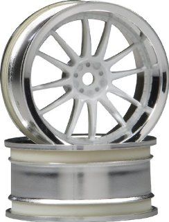 HPI Racing 3283 Work XSA Wheel 26mm Chrome/White with 3mm Offset (Set of 2): Toys & Games