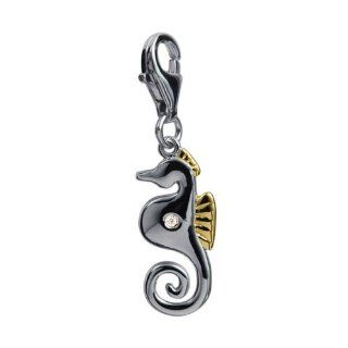 Hot Diamonds Sid Seahorse Charm, Sterling Silver: Jewelry