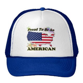 Proud To Be An American Trucker Hats