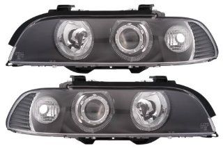 BMW 525i Black LED Halo Projector Headlights   Fits: Base Sedan 4 Door: Automotive