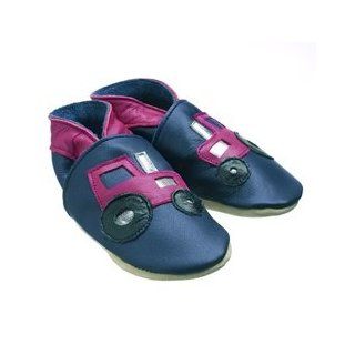 Daisy Roots Baby Shoes: Navy with Red Tractor (Size=XL: 18 24M): Clothing