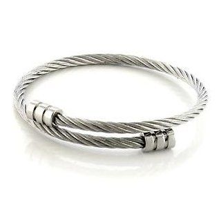 Wire Stainless Steel Bangle: Bangle Bracelets: Jewelry
