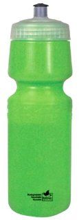 BioGreen Biodegradable BPA Free Sport Bottle with Wide Mouth DuoFlow Lid (26 Ounce, Transparent Green, Plain) : Sports Water Bottles : Sports & Outdoors