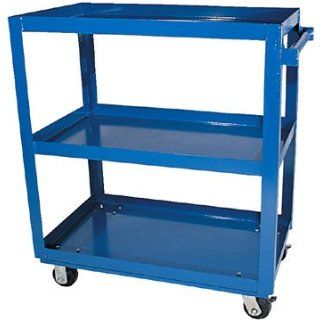 Beacon Aluminum Service Cart; Shelf Type: 3 Shelf; Shelf Size (WxL): 28" x 40"; Shelf Clearance: 13 1/2"; Top Shelf Height: 35"; Capacity per Shelf: 330; Total Capacity (LBS): 660; Model# BSCA3 2840: Industrial & Scientific