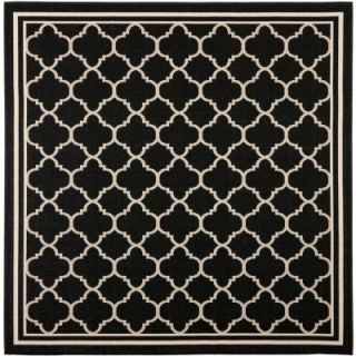 Safavieh Courtyard Black/Beige 5.3 ft. x 5.3 ft. Square Area Rug CY6918 226 5SQ