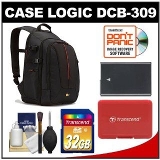 Case Logic DCB 309 Digital SLR Camera Backpack Case (Black) with 32GB Card + EN EL14 Battery + Accessory Kit for Nikon D3100, D3200, D5100, D5200 : Camera & Photo