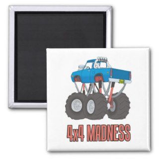4x4 Madness: Off road Monster Truck Fridge Magnet