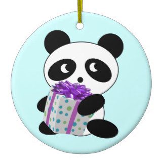 Panda Bearing Gift Christmas Ornaments